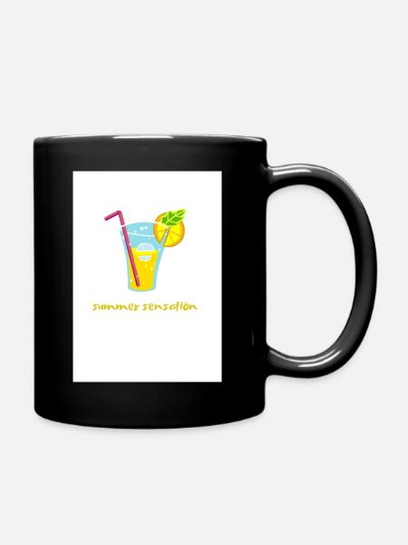 summer sensation, - Tasse einfarbig - Schwarz