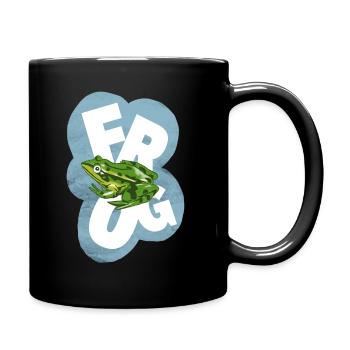 Frosch Frog - Tasse einfarbig - Schwarz - Rechts