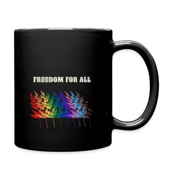 Freedom and equality for all - Tasse einfarbig - Schwarz - Rechts