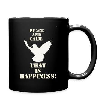 Belle colombe de la paix design - Mug uni - noir - Droite