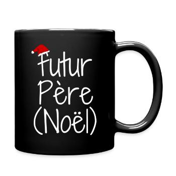 Futur père noël cadeau futur papa - Mug uni - noir - Droite