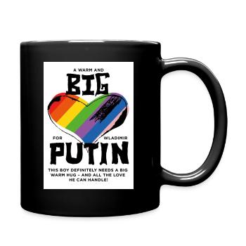 Love-Putin oder: P-Fucker - Tasse einfarbig - Schwarz - Rechts