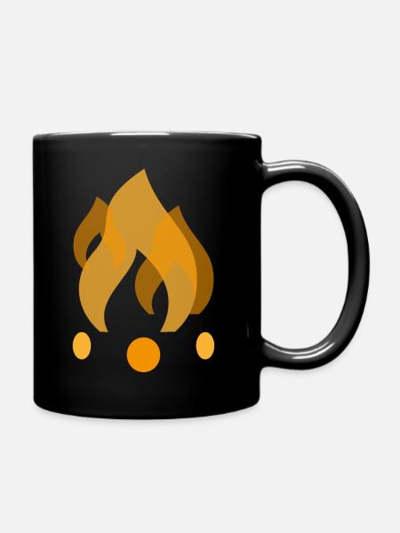 Fire and flame - Full Colour Mug - black
