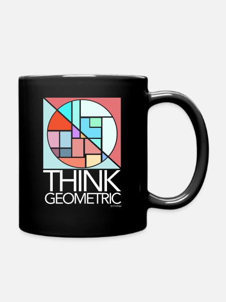 Think Geometric by Cinodrago - Full Colour Mug - black