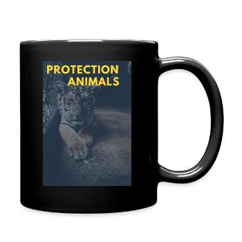 Protection des animaux - Mug uni - noir - Droite