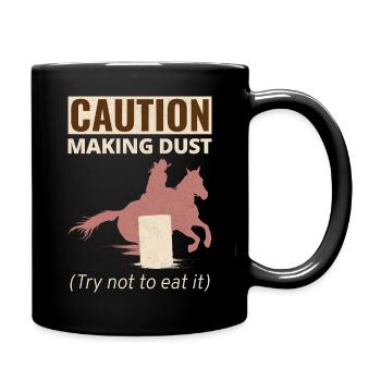 Barrel Racer Racing Reiten Reiten Rennen Rodeo - Tasse einfarbig - Schwarz - Rechts