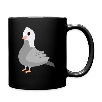 Taube Dove Pigions - Tasse einfarbig - Schwarz - Rechts