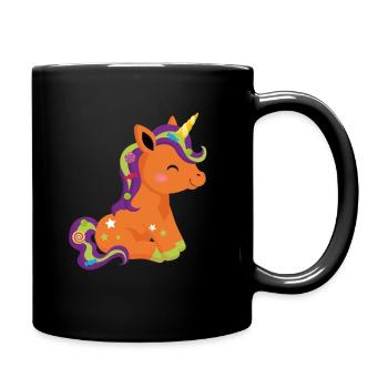 Unicorn - Tasse einfarbig - Schwarz - Rechts