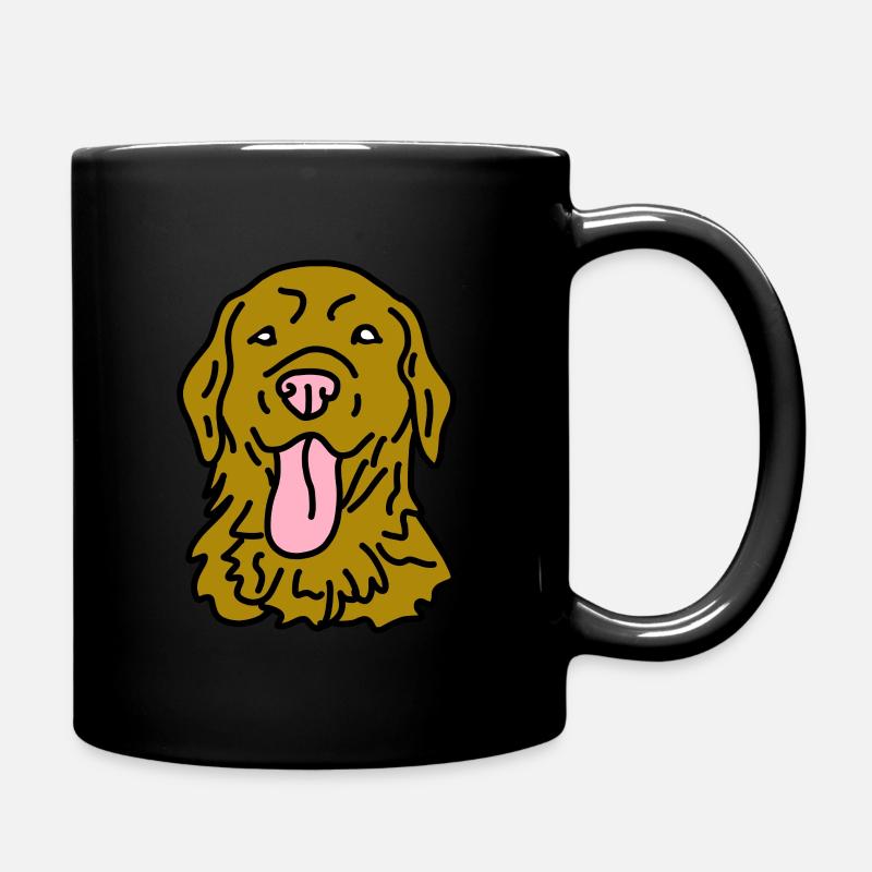 Labrador au nez et à la langue roses - Mug uni - noir