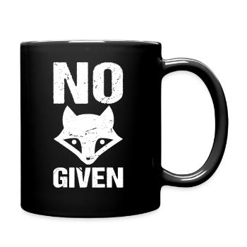 No Fox Given Funny Sayings Fox - Full Colour Mug - black - Right