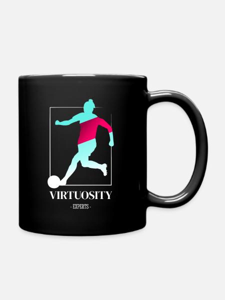 Football féminin virtuose - Mug uni - noir