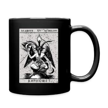 Gothic Baphomet Satanisch 666 Black Metal - Tasse einfarbig - Schwarz - Rechts