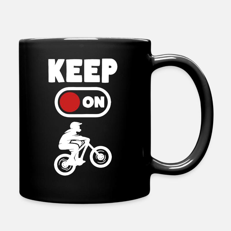 Ebike Keep on Biking Biker Fahrrad E-Bike - Tasse einfarbig - Schwarz