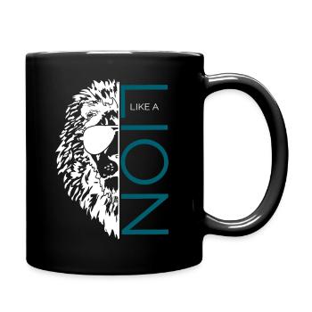 Like a Lion - Tasse einfarbig - Schwarz - Rechts