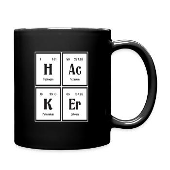 Hacker | Periodic Table of Elements - Full Colour Mug - black - Right