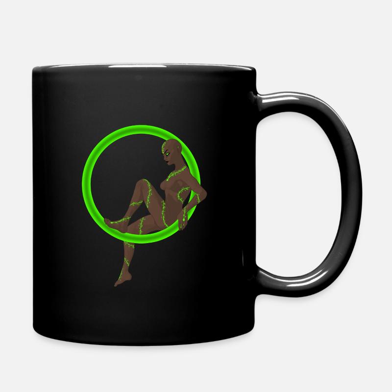 Mystische Elfe - Tasse einfarbig - Schwarz