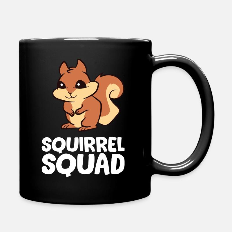 Eichhörnchen - Squirrel Squad - Tasse einfarbig - Schwarz