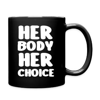 Her body her choice - Mug uni - noir - Droite