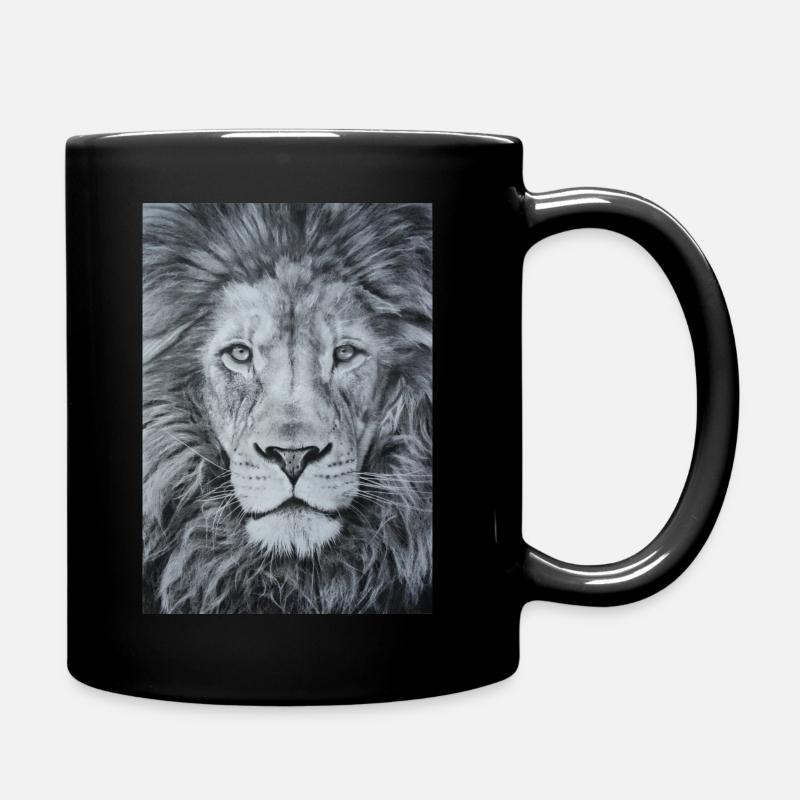 Löwe - Tasse einfarbig - Schwarz