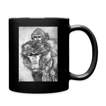 Singe - Mug uni - noir - Droite