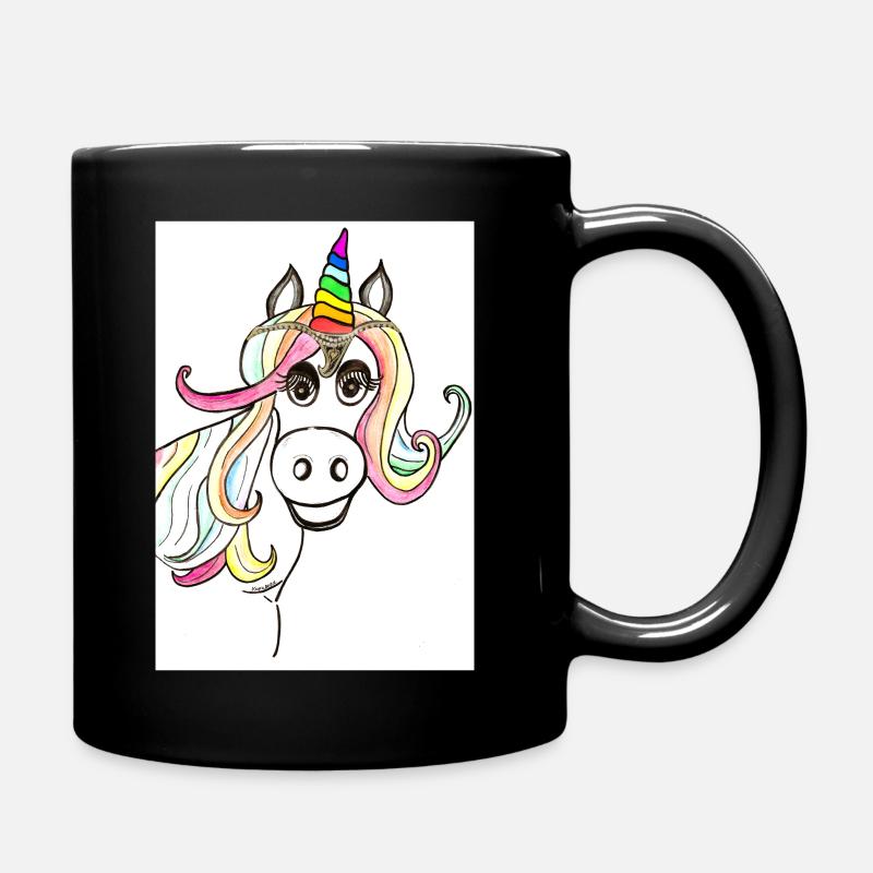 Einhorn - Tasse einfarbig - Schwarz