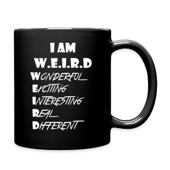 Weird - Tasse einfarbig - Schwarz - Rechts