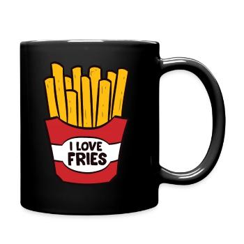 Fries - I LOVE FRIES - Full Colour Mug - black - Right