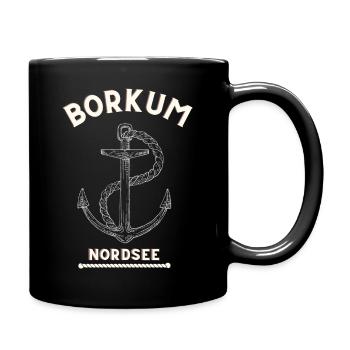 Borkum - Tasse einfarbig - Schwarz - Rechts
