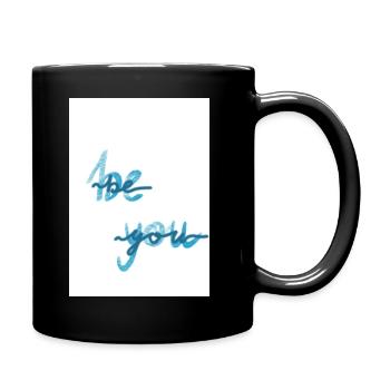 Einzigartig - Tasse einfarbig - Schwarz - Rechts