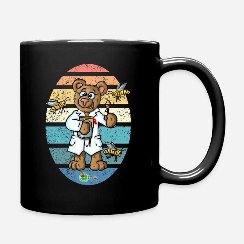 Bear Viktoria Shirt - Full Colour Mug - black