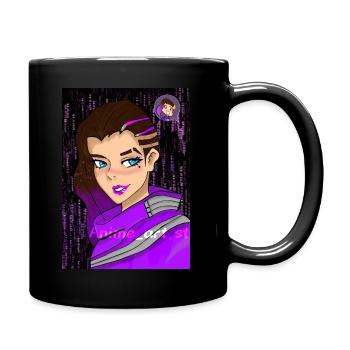 Sombra von Overwatch - Tasse einfarbig - Schwarz - Rechts