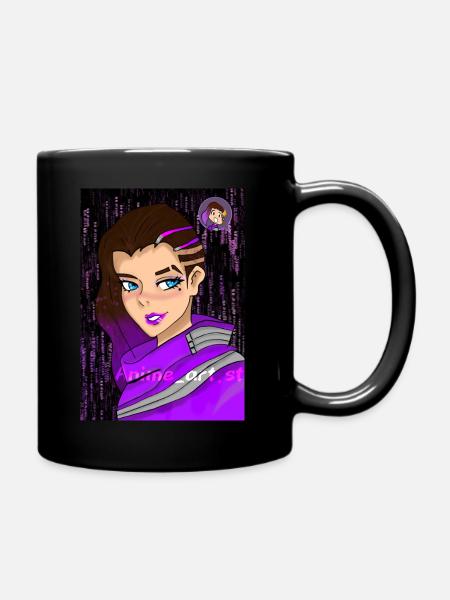 Sombra von Overwatch - Tasse einfarbig - Schwarz