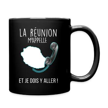 Réunion Au Bout Du Fil Humour Réunionnais - Mug uni - noir - Droite