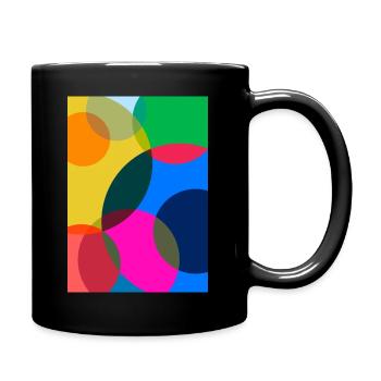 Abstrakte Malerei - Tasse einfarbig - Schwarz - Rechts