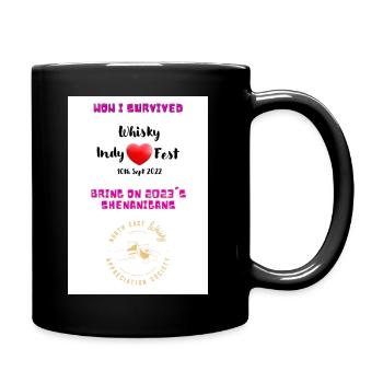 Whisky Indy Love Festival Wow I survived 2022 - Full Colour Mug - black - Right