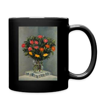 Surrealistische Malerei. Bodegon-Gebirge - Tasse einfarbig - Schwarz - Rechts