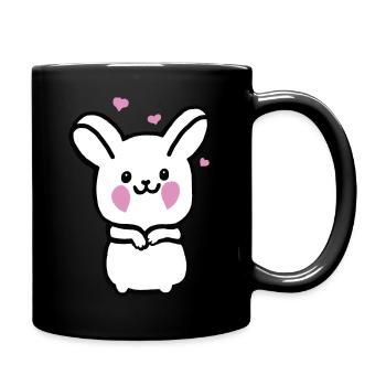 Häschen 2 - Tasse einfarbig - Schwarz - Rechts