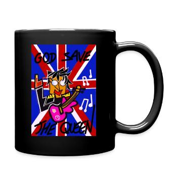 SINGING TO THE QUEEN - Full Colour Mug - black - Right