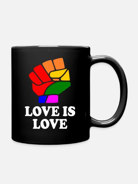 Love is love - Tasse einfarbig - Schwarz