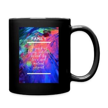 Family - Inclusive, LGBTQIA+ - Full Colour Mug - black - Right