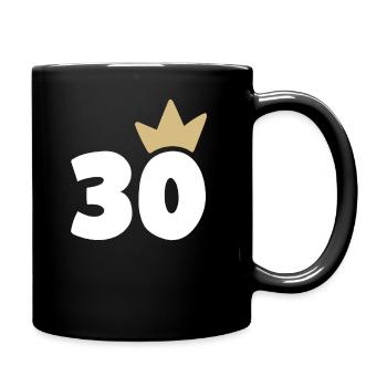 30 Krone Nummer 30 - Tasse einfarbig - Schwarz - Rechts