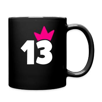 13 Krone Girl 13 - Full Colour Mug - black - Right