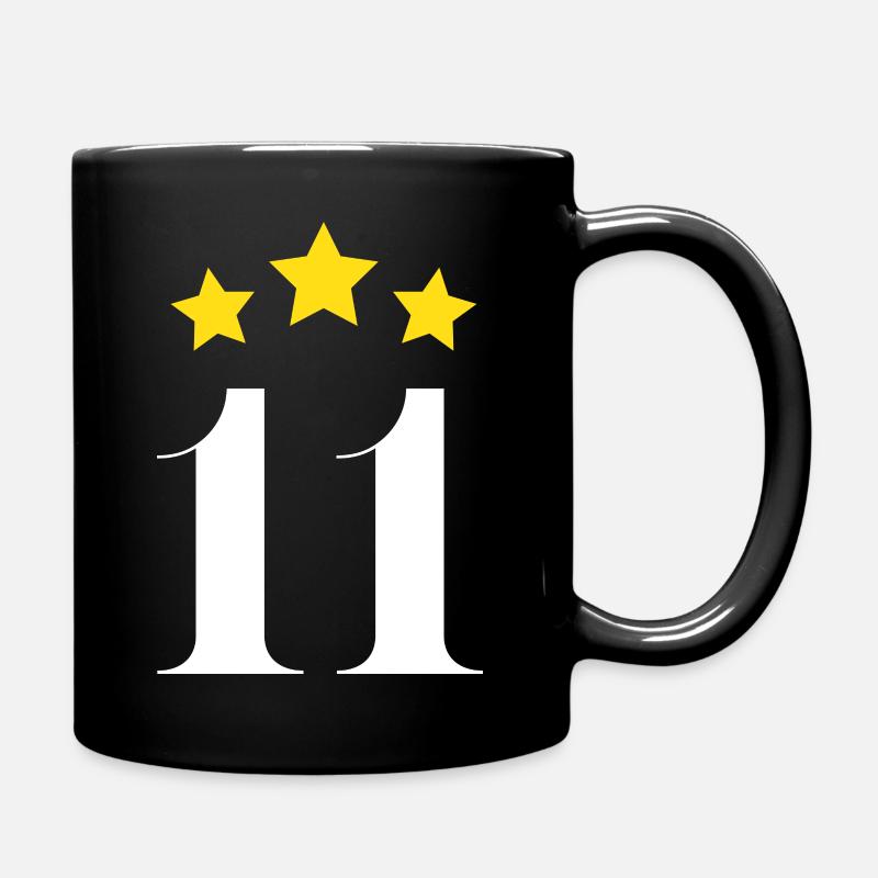 11th anniversary starred - Full Colour Mug - black