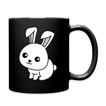Lapin Comic Animal - Mug uni - noir - Droite