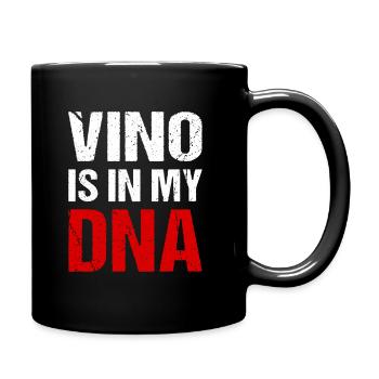 Vino is in my DNA Wine Drinking Humor - Full Colour Mug - black - Right