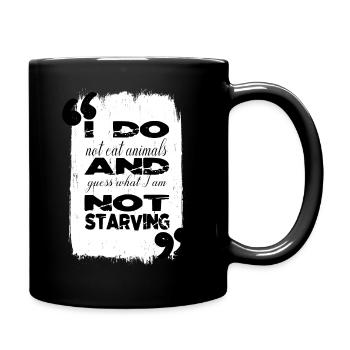Cadeau repas végétalien drôle citation blague veggie geek - Mug uni - noir - Droite