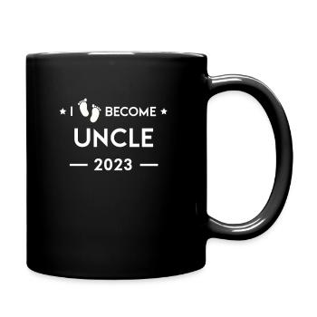 Ich werde Onkel 2023 - Tasse einfarbig - Schwarz - Rechts