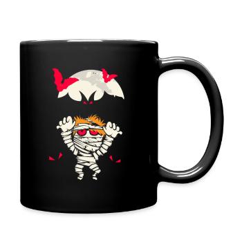 Halloween Mumie - Tasse einfarbig - Schwarz - Rechts