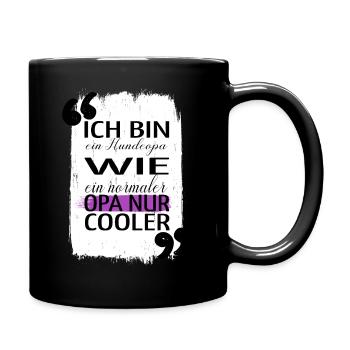 geschenkidee bluthund geek humor bachhund witzig - Tasse einfarbig - Schwarz - Rechts