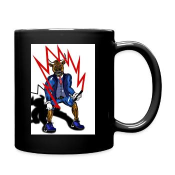 Taureau saut - Mug uni - noir - Droite